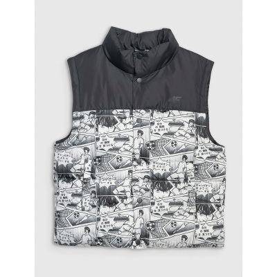 10. Boy's down vest with synthetic filling 4F 4FJRAW25TVJAM321-10A