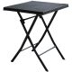 4. BALCONY FURNITURE SET TABLE 58X58X70CM AND 2 BLACK CHAIRS