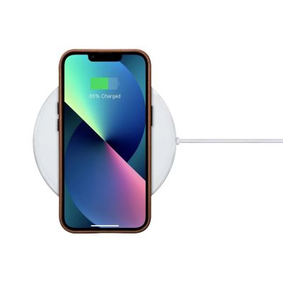 7. iCarer Oil Wax Premium Leather Case iPhone 14 Plus Magnetic Leather Case with MagSafe Brown (WMI14220703-RB)