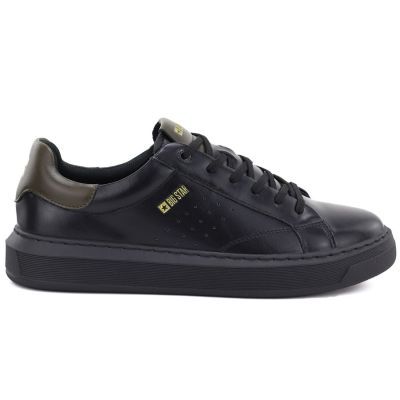2. Men’s leather sports shoes, black sneakers Big Star UU174291