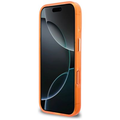 5. Guess IML 4G Script Metal Case for iPhone 17 Pro - Orange