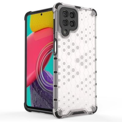 12. Honeycomb case armored cover with a gel frame for Samsung Galaxy M53 5G black