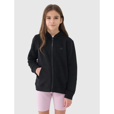 Girls' sweatshirt with a zipper and hood 4F 4FJWSS25TSWSF1706-20S