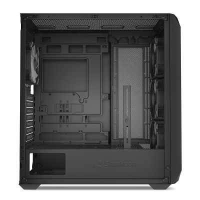 5. Sharkoon AK3 RGB Computer Case Black Tempered Glass