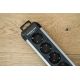 5. Power strip with switch Silver-Black Schutzkontakt 1 pc.