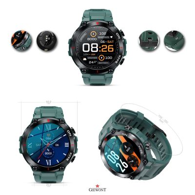 4. GIEWONT Pionier GPS GW460-2 smartwatch - Sea Green