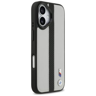 4. BMW M Perforated Stripe Logo MagSafe Case for iPhone 17 - Gray
