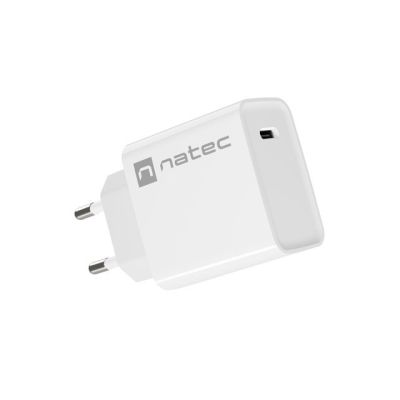 7. NATEC RIBERA USB-C 20W POWER DELIVERY WHITE CHARGER NUC-2059