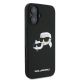 4. Karl Lagerfeld Silicone Nauble Heads Print MagSafe Case for iPhone 16 - Black