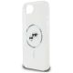 6. Karl Lagerfeld IML Metal Karl & Choupette Heads MagSafe iPhone 16e Case - White