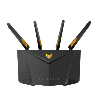 5. ASUS TUF Gaming AX3000 V2 Wireless Router Gigabit Ethernet Dual-band (2.4 GHz/5 GHz) Black, Orange
