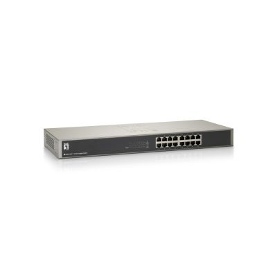 6. LevelOne GSW-1657 Network Link Unmanaged Gigabit Ethernet (10/100/1000) Black, Gray