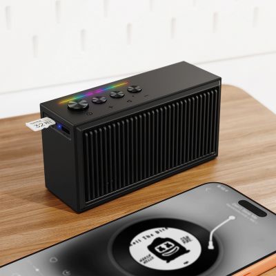 6. Acefast K9 Go Bluetooth Speaker with Stereo and ENC - Black