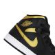 6. Air Jordan 1 Mid (GS) Basketball Shoe Black/Metallic Gold - DQ8426-071