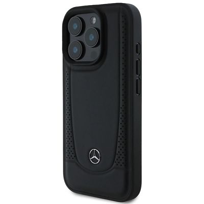 2. Mercedes Leather Urban iPhone 16 Pro Case - Black