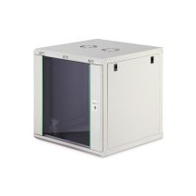 Digitus DYNAmic 19" 12U 600x600 wall-mounted network cabinet, glass door, gray, undivided, assembled, 60kg