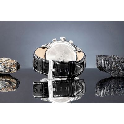 7. Men's Watch Giewont Chronograph Sapphire Silver Black GW7650-A2