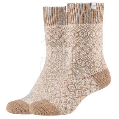 Skechers 2PPK Wm Casual Cozy Jacquard Socks SK41047-1202 Beige 35-38