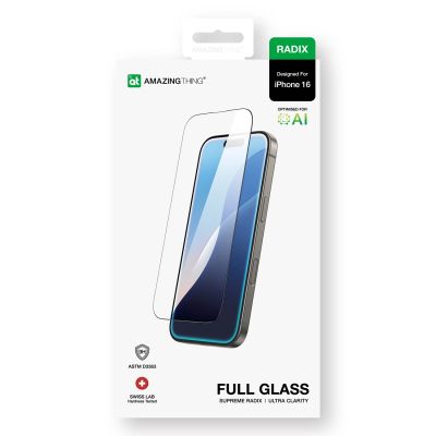 11. AmazingThing Radix Full Glass tempered glass for iPhone 16