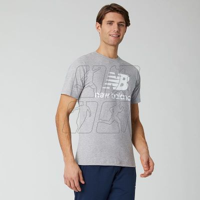 8. New Balance Essentials Stacked Logo T AG M MT01575AG T-shirt