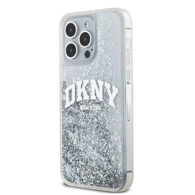 2. DKNY Liquid Glitter Big Logo Case for iPhone 15 Pro Max - White