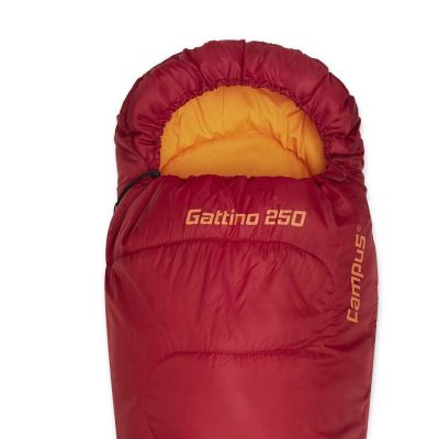 3. Campus Gattino 250 Mummy Sleeping Bag Right Red/Orange