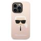 3. Karl Lagerfeld KLHMP14XSLKHLP iPhone 14 Pro Max 6.7 "hardcase light pink / light pink Silicone Karl`s Head Magsafe