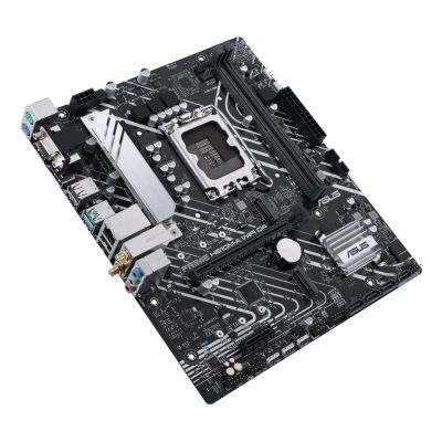 5. Asus | Motherboard H610M-A WIFI D4 | Intel Processor Family | Processor Socket LGA1700 | DIMMs DDR4 | Memory Slots 2 | Supported Hard Drive Interfaces SATA, M.2 | Number of SATA Ports: 4 | Chipset Intel H610 | Form Factor mATX