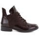 2. Women's patent leather ankle boots, brown, Vinceza HX27-16524