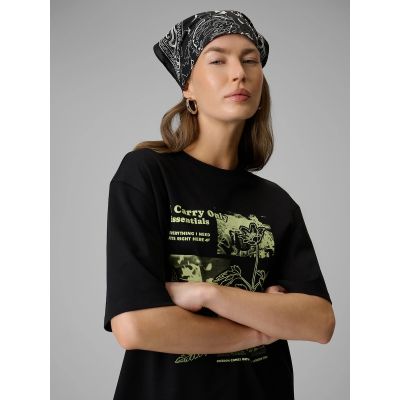 4. Women's loose T-shirt with print 4F 4FRSS26TTSHF3705-20S