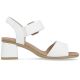 2. Women's leather sandals on a block heel white Remonte by Rieker D1K51-80