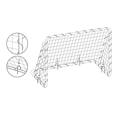 10. Meteor soccer goal with target mat 240x170x80 cm 16931