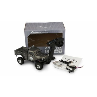 3. Amewi RC Car AMXRock AM18 Harvest Remote-Controlled Car, Grey, with 600mAh LiPo Battery / 14+