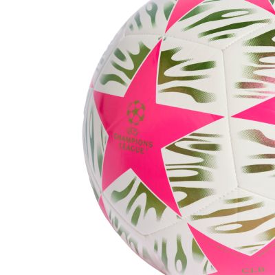 4. adidas UCL 25/26 Final Club Pink-White-Green Football JX9094