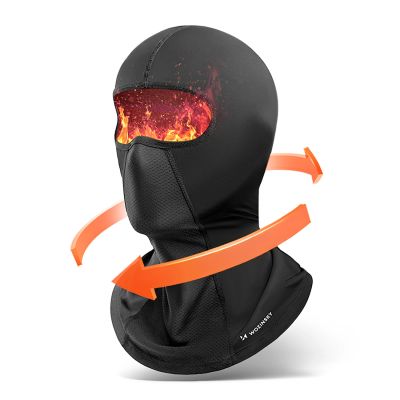 2. Wozinsky WKM-03B face mask motorcycle bicycle winter balaclava - black