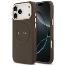 Guess Peony Hot Stamp MagSafe Case for iPhone 17 Pro Max - Brown
