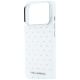 6. Karl Lagerfeld IML Rhinestones Allover and Electroplated Logo Case for iPhone 17 Pro Max / 18 Pro Max - White