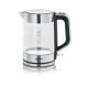 SEVERIN ELECTRIC KETTLE GLASS AND STEEL, 1.7L, CONCEALED HEATER, STRIX CONTROLLER, CABLE RECESS, WATER INDICATOR, 2200W WK3420