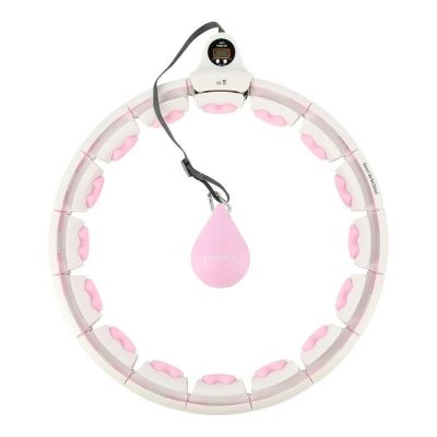 HMS HHW06 hula hoop with studs, weight and counter, pink