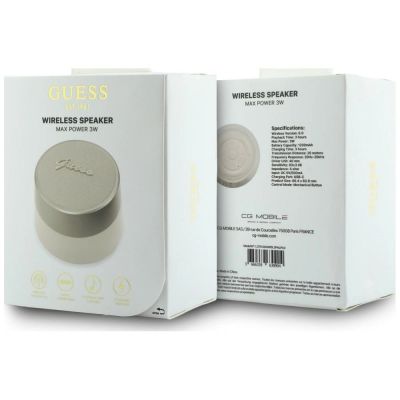 3. Guess 5W Script Metal Logo Bluetooth Speaker - Gold