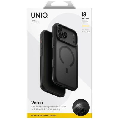 6. Uniq Veren Magclick Charging Case for iPhone 18 Pro Max / 17 Pro Max - Black
