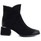 2. Women's black suede high-heeled ankle boots Potocki SZ12875