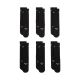 3. Nike Everyday Cush Crew Kids Socks 6 Pairs Black SX6910 010