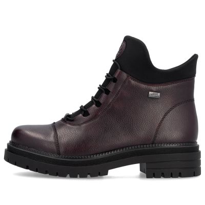 3. Women's insulated burgundy trapper boots Rieker Y3163-35