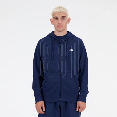 5. New Balance Stacked Logo Hoodie Fren Nny M MJ41501NNY