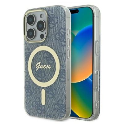 Guess IML 4G MagSafe Case for iPhone 16 Pro Max - Blue