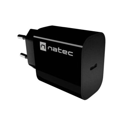 7. NATEC RIBERA 1X USB-C 20W BLACK WALL CHARGER