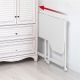 11. MACLEAN FOLDING DESK TABLE WITH WHEELS MACLEAN FOLDING DESK TABLE, WHITE, MOBILE, 100X65CM, MAX. 50KG, ANGLED, SHAPE