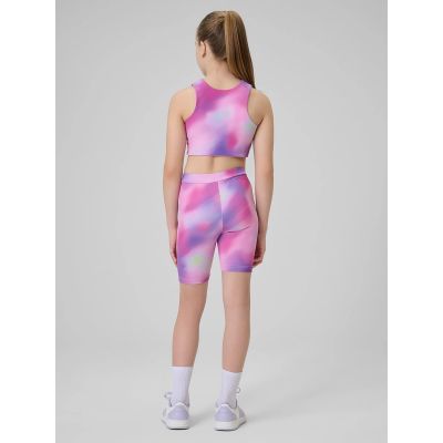 2. Girls' sports cycling leggings 4F 4FJRSS26TFSTF139-90A