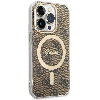 3. Guess IML 4G MagSafe case for iPhone 15 Pro - brown